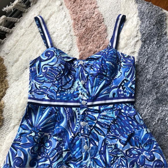 Lilly Pulitzer blue midi dress - Picture 3 of 6